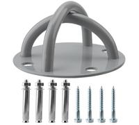 CHUEHKAK Plafond Mont Fourchette pour gymnastique, fitness, yoga, crochet d'entraînement de suspension, crochet de plafond, avec 4 vis et 4 tubes d'expansion, charge maximale : 250 kg