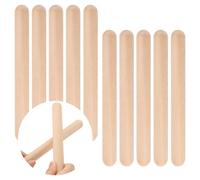 CHUENHEI Lot de 10 claves classiques en bois, baguettes de rythme, 20 cm, en bois sonore, pour instrument de musique, groupes, professionnels, débutant