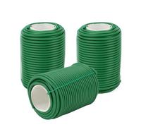 CHUENHEI Lot de 3 Fils de Jardin Gainés 3,5 mm × 20 m - Fil de Liaison Flexible en Caoutchouc Vert - pour Roses Grimpantes, Tomates, Plantes Grimpantes et Vignes