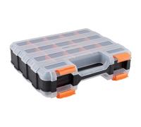 CHUENKUK Boîte de Rangement Léger pour Vis, Rangement Outils 34 Compartiments, Boîte à Compartiment en Plastique pour Petites Pièces, Clous, Accessoires, 32 x 27 x 8 cm