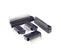 ChuFort Fente de connecteur de Bord, Pas de 2.54mm, PCB, Prise de Doigt dorée à Angle Droit, 5 pièces(Right Angle,100P)