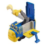 Chuggington EU890102 Pop Brewster - Jouet de Transformation Surprise 2 en 1 - Roues Libres - Échelle de 12,7 cm - À partir de 3 Ans - Bleu et Jaune