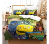 Chuggington Impression En D Parure De Couette Avec Fermeture Eclair Housse De Couette Respirante£¬Pour Tout Le Monde£¬Animated Train Housse De Co