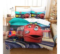 Chuggington Impression En D Parure De Couette Avec Fermeture Eclair Housse De Couette Respirante£¬Pour Tout Le Monde£¬Animated Train Housse De Co