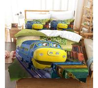 Chuggington Impression En D Parure De Couette Avec Fermeture Eclair Housse De Couette Respirante£¬Pour Tout Le Monde£¬Animated Train Housse De Co