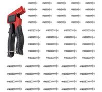 CHUIFAI Kit de 61 chevilles placo métalliques avec pince - Chevilles Molly M5 pour fixation murale creuse - 3 tailles (37/52/65 mm) - Support jusqu'à 30kg