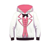 Chukamalilayi Hazbin Hotel Sweat-shirt à capuche pour enfant Lucifer Morningstar Anime Imprimé Cosplay Lucifer Morningstar Mode Casual Sweat à capuche, Type 2, M