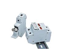 CHULKJFX Lot de 10 Porte-fusibles avec fusibles 10 x 38 RO15 RS15 RT18-32X à Fusion Rapide en céramique, écran LCD LED, Montage sur Rail DIN(25 V)