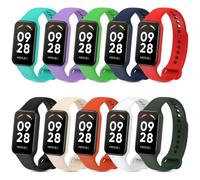 CHULN 10 Pièces Bracelets de Sport pour Xiaomi Smart Band 8 Active Bracelet, Sangle en Silicone Doux et Respirant Compatible avec Xiaomi Smart Band 8 Active Bracelets de Remplacement