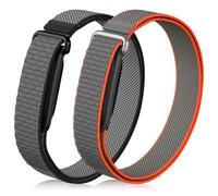 CHULN 2 Pièces Bande pour Biceps Compatible avec Google Fitbit Air, Réglable Nylon Replacement Bracelet Tressé Long pour Smartwatch.