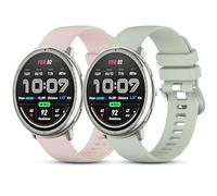 CHULN 2 Pièces Bracelet en Silicone pour Amazfit Active 2/Active/Garmin Vivoactive 5/Amazfit GTS/GTS 2/2 Mini/2e/GTS 3/GTS 4, 20mm Réglable Sport Replacement Band pour Smartwatch.(No host)