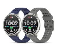 CHULN 2 Pièces Bracelet pour Amazfit Active 2/Active/Garmin Vivoactive 5/Amazfit GTS/GTS 2/2 Mini, 20mm Réglable en Silicone Souple de Sport Replacement Band pour Smartwatch.(No Host)