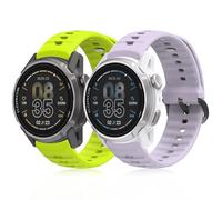 CHULN 2 Pièces Silicone Bracelet pour Coros Apex 4 46mm/Coros NOMAD, Réglable Sport Replacement Band pour Smartwatch.