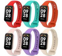 CHULN 6 Pièces Bracelets de Sport pour Xiaomi Smart Band 8 Active Bracelet, Sangle en Silicone Doux et Respirant Compatible avec Xiaomi Smart Band 8 Active Bracelets de Remplacement
