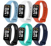 CHULN 6 Pièces Bracelets de Sport pour Xiaomi Smart Band 8 Active Bracelet, Sangle en Silicone Doux et Respirant Compatible avec Xiaomi Smart Band 8 Active Bracelets de Remplacement