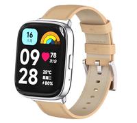 CHULN Bracelet en cuir souple et confortable Compatible Xiaomi Redmi Watch 3 Active, abricot, moderne
