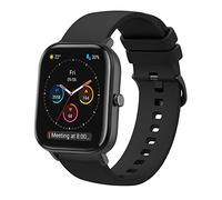 CHULN Bracelet universel en silicone noir 20mm pour Amazfit GTS, GTR 42mm, Bip, GTS 2, 2 Mini, 2e et plus