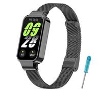 CHULN Métal Bracelet Compatibles avec Xiaomi Miband 9 Active/Redmi Watch Band 3, Réglable Bracelet de Rechange en Acier Inoxydable pour Xiaomi Miband 9 Active Smartwatch.(No Host)