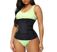 Chumian Ceinture de Sudation Femme Serre Taille Cincher Corset Minceur Ceinture Abdominale Amincissante Néoprène (Noir, M)