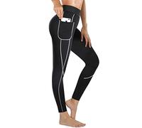 CHUMIAN Pantalon de Sudation Femme Legging Minceur Néoprène Transpiration Sauna Pants pour Perte de Poids Fitness Sport Gym (Noir, XXL)