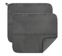 Chumix 2 Pièces Tapis D'égouttoir à Vaisselle 40x45cm | Tapis Égouttoir à Vaisselle Réutilisable en Microfibre, Très Absorbant, Séchage Rapide, Pliable, Utilisé pour Sécher Assiettes et Vaisselle