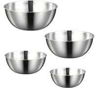 Chuner Lot de 6 bols mélangeurs en acier inoxydable - 6 tailles de bols de 0,7 à 4,5 l - Passe au lave-vaisselle