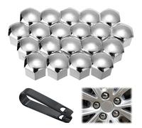 CHUNFANG 20 Pièces Cache Ecrou pour Audi A4 S4 RS4 B5 B6 B7 B8 B9 1996-2023, Roue pour Automobile avec Outil Demontage Cache-écrous de Pneu Hexagonaux,19mm