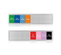 Chunful 1 panneau de porte de bureau 8 options « Do Not Disturb/Please Come In /I'm Gone for the Day » / In a Meeting/Working from Home/, etc., panneau coulissant de porte d'intimité pour salle de