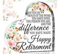 Chunful Cadeau de retraite « Happy Retirement » pour homme et femme - Souvenir et presse-papier 2025 « May You Be Proud » - Cadeau d'adieu pour enseignant à la retraite, police, pompier, infirmière