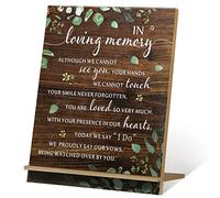 Chunful Panneau commémoratif en bois acrylique pour mariage, réception de mariage, cadeau de condoléances et souvenirs, panneau commémoratif pour mariage, anniversaire, réunion (verdure)