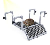 Chunful Plateforme réglable pour tortue XL, 48,3 cm plus large à suspendre, rampe de bricolage avec tuyaux en PVC et ventouses pour aquarium de 122,6/157,2/180,2/200,3 litres, accessoires de réservoir