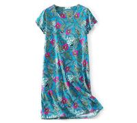 CHUNG Chemise de Nuit pour Femme à Manches Courtes - Chemise de Nuit Douce à Motif Mignon - Vêtement de Nuit d'été - Taille 40-48, Rose., 2XL