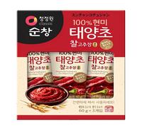 CHUNG JUNG ONE Pâte de piment coréenne gochujang pour Bibimbap - 3 x 60 g