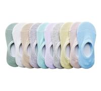 CHUNG Lot de 10 paires de chaussettes invisibles en coton pour petits garçons et filles 2 à 12 ans, Lot de 10, 4-6 ans