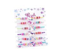 ChungLong0593 Bracelets d'amitié à breloques en forme d'animal mignon chien, chat, licorne, papillon, Heishi, empilables, perles en vinyle, perles en argile et disque d'argile, bracelets extensibles