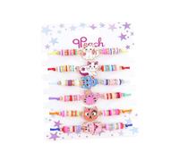 ChungLong0593 Bracelets d'amitié à breloques en forme d'animal mignon chien, chat, licorne, papillon, Heishi, empilables, perles en vinyle, perles en argile et disque d'argile, bracelets extensibles