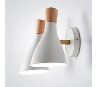 CHUNGYANG Appliques Murales En Métal En Bois Coloré. Appliques Murales Doubles Pour Îlot De Cuisine. Luminaire Mural De Couloir E27 Simplicité Moderne. pour Lanterne Murale De Porche Couloir Salle Bai