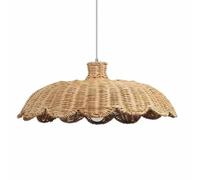 CHUNGYANG E27 Base Suspension Abat-Jour En Rotin Nordique Maison Restaurant Lustre Tissé À La Main Hôtel Décoration Vintage Luminaire Pays En Osier Lampes Suspendues Pour Cuisine Île Table À Manger Ba