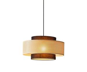 CHUNGYANG Lampe À Suspension De Style Bohémien E27 Base Rétro Chinois Salon Lustre Restaurant Rotin Art Suspendu Lumières 1 Tête Hauteur Réglable Luminaire pour Cuisine Îlot Table À Manger Bar