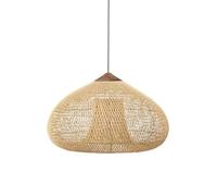 CHUNGYANG Lampe À Suspension en Rotin D'Asie du Sud-Est Abat-Jour en Osier Tissé À La Main en Rotin Vintage Base E27 Lustre Suspendu en Rotin De Pays Éclairage Décoration Restaurant pour Îlot Cuisine