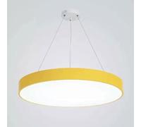 CHUNGYANG Lampe À Suspension LED 6000K, Lustre Rond en Métal Macaron Coloré, Éclairage Industriel De Bureau Moderne, Lampe Suspendue Décorative De Restaurant, Luminaire De Plafond De Bar D'hôtels