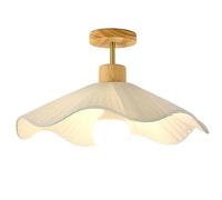 CHUNGYANG Plafonnier Semi-encastré Log Cream, Allée Minimaliste E27 Tissu Éclairage Plafonnier, Luminaire Suspendu Créatif À Tête Unique D'entrée, pour Couloir Chambre Balcon