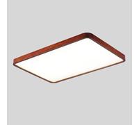 CHUNGYANG Plafonniers Rétro Nordiques, Plafonnier En Noyer Noir, Éclairage De Plafond Plat Rectangulaire Pour Salon, Chambre À Coucher, Luminaires Encastrés À Gradation Infinie 3000-6000K, Pour Couloi