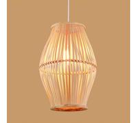 CHUNGYANG Suspension Créative En Bambou Tressé, Lanterne Artistique De Style Japonais En Bambou Pour Restaurants, Lustre En Bambou Naturel, Abat-jour Tissé À La Main, Luminaire Ajouré Pour Salon