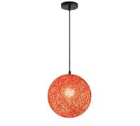 CHUNGYANG Suspension Créative Tissée À La Main pour Restaurant, Lustre Bohème De Style Ferme pour Chambre, Luminaire Décoratif Vintage Japonais, Lampe Rétro Colorée pour La Maison, Suspensions Rondes