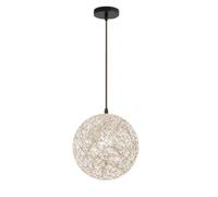CHUNGYANG Suspension Créative Tissée À La Main pour Restaurant, Lustre Bohème De Style Ferme pour Chambre, Luminaire Décoratif Vintage Japonais, Lampe Rétro Colorée pour La Maison, Suspensions Rondes