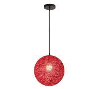 CHUNGYANG Suspension Créative Tissée À La Main pour Restaurant, Lustre Bohème De Style Ferme pour Chambre, Luminaire Décoratif Vintage Japonais, Lampe Rétro Colorée pour La Maison, Suspensions Rondes