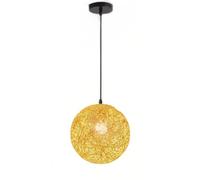 CHUNGYANG Suspension Créative Tissée À La Main pour Restaurant, Lustre Bohème De Style Ferme pour Chambre, Luminaire Décoratif Vintage Japonais, Lampe Rétro Colorée pour La Maison, Suspensions Rondes