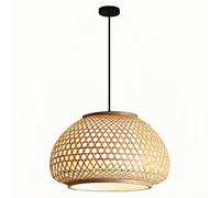 CHUNGYANG Suspension En Bambou Tressé, Lustre Moderne De Style Chinois Pour Restaurant, Bar Ou Bureau, Luminaire Décoratif Pour Salon De Thé, Douille E26, Suspension Artistique En Bambou, Pour Cuisine