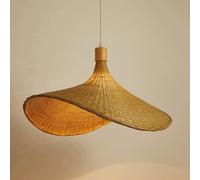 CHUNGYANG Suspension en Bambou Tressé, Style Chinois, pour Salon De Thé, Escalier D'Asie du Sud-Est, Lustre en Bambou Naturel Tressé À La Main, Idéal pour Restaurant Et Café.